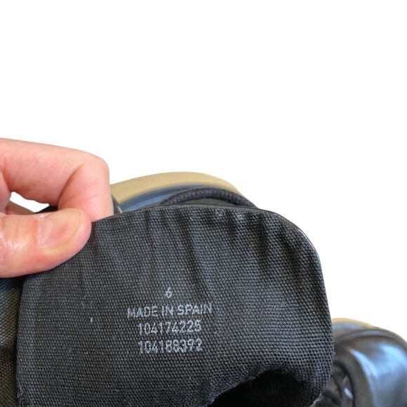 ASOS Chunky Platform Lace-up Boots 8 Black Leather Mid Calf Punk Emo Cosplay - Picture 7 of 11